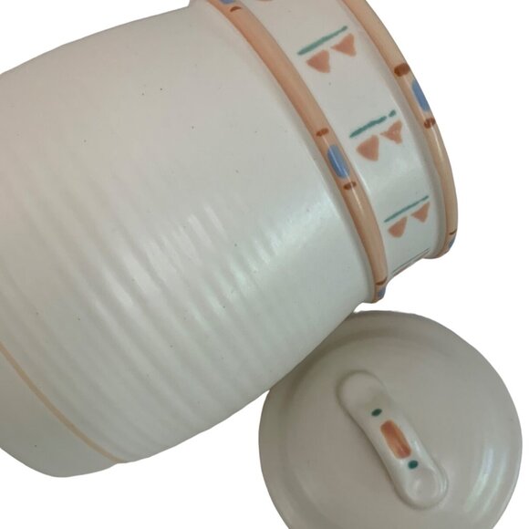 Vintage 80s Taos Treasure Craft USA Ceramic Canister Jar With Lid 7" Tall 7725 - Picture 1 of 8